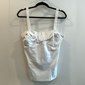 NWT Glamour Girl White Dixiefried by Pinup Couture Top size XL